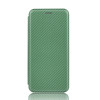 Чехол-книжка Carbon Fiber Texture на Samsung Galaxy A42 - зеленый