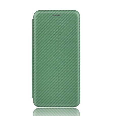 Чехол-книжка Carbon Fiber Texture на Xiaomi Mi Note 10 Lite - зеленый