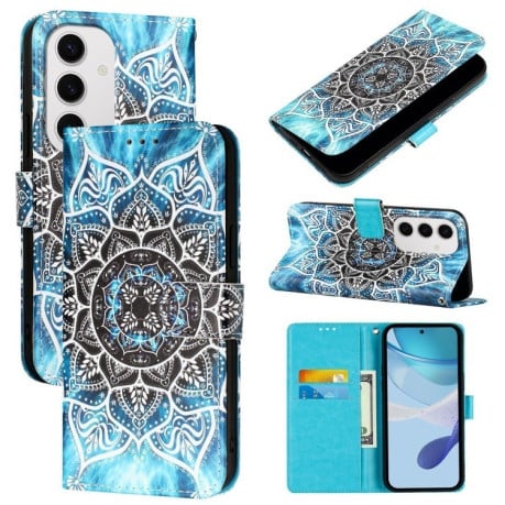 Чехол-книжка Pattern Plain Weave для Samsung Galaxy S24 FE 5G - Mandala