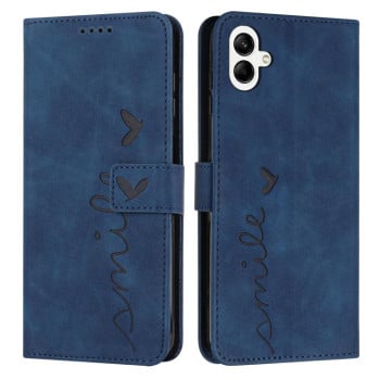 Чехол-книжка в стиле Retro мягкое покрытие Skin Feel серия Amile на Samsung Galaxy A07 4G - синий