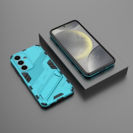 Противоударный чехол Punk Armor для Samsung Galaxy S25 5G - синий