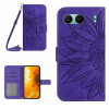 Чохол-книжка Skin Feel Sun Flower для OnePlus Nord 4 5G - фіолетовий