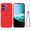 Силіконовий чохол Solid Color Liquid Silicone на Xiaomi Redmi 15C 4G / 5G 173.1mm /Poco C85- червоний