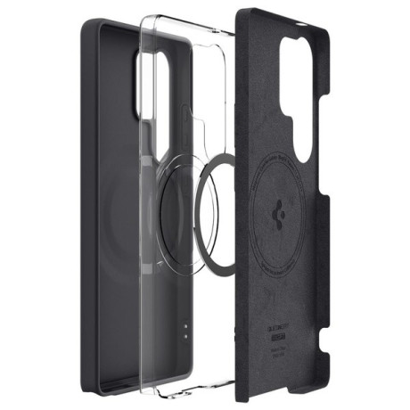 Оригинальный чехол Spigen Silicone Fit Mag MagSafe для Samsung Galaxy S25 Ultra - Black