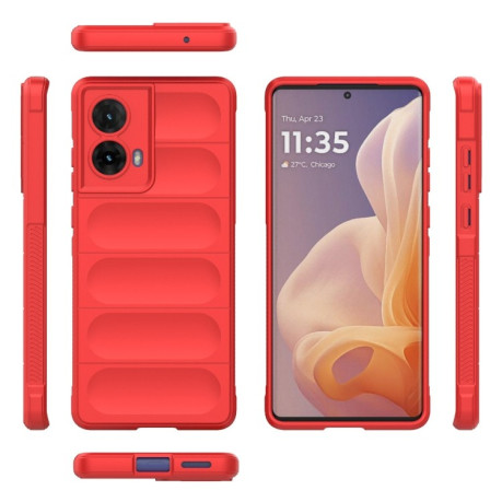 Силиконовый чехол Magic Flannel для Motorola Moto G85 5G Global - красный