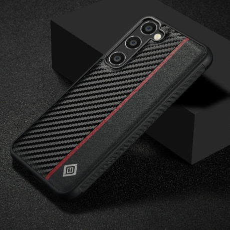 Чохол LC.IMEEKE 3 in 1 Carbon Fiber Texture для Samsung Galaxy S24 FE 5G - чорний