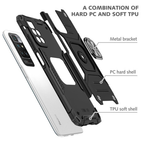 Противоударный чехол Magnetic Armor для Xiaomi Redmi 10 - черный