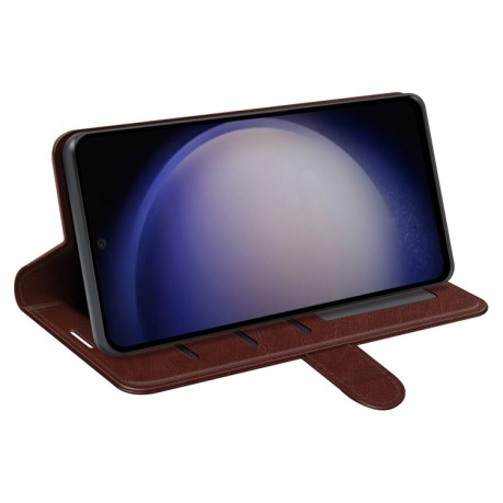 Чехол-книжка R64 Texture Single для Samsung Galaxy S24 5G - коричневый