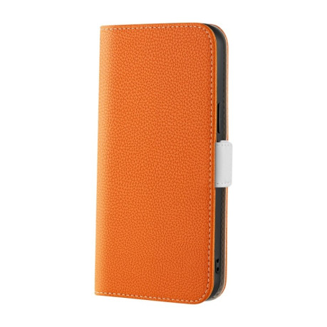 Чехол-книжка Candy Color Litchi Texture для Xiaomi 12 Lite - оранжевый