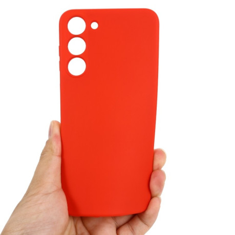 Силиконовый чехол Solid Color Liquid Silicone на Samsung Galaxy S23 5G - красный