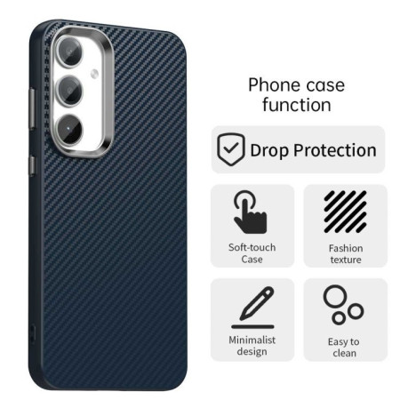 Ударозахисний чохол Carbon Fiber Series IMD  для Samsung Galaxy S25 5G - синій