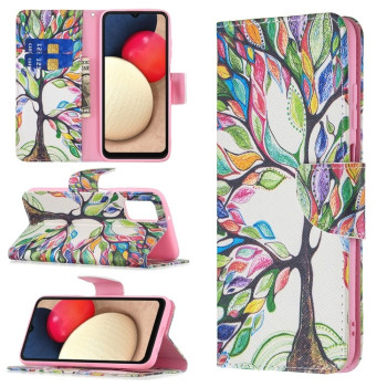 Чехол-кошелек Colored Drawing Pattern для Samsung Galaxy A03s - Tree Life