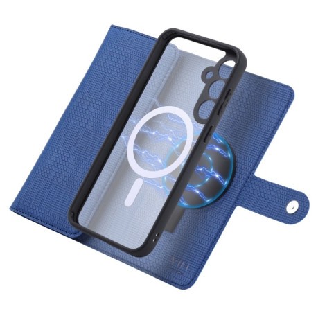 Чохол-книжка ViLi GHB Series MagSafe Magnetic Zipper Leather для Samsung S23 FE - синій