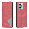 Чехол-книжка Rhombus Texture для Xiaomi Redmi Note 12 5G - красный