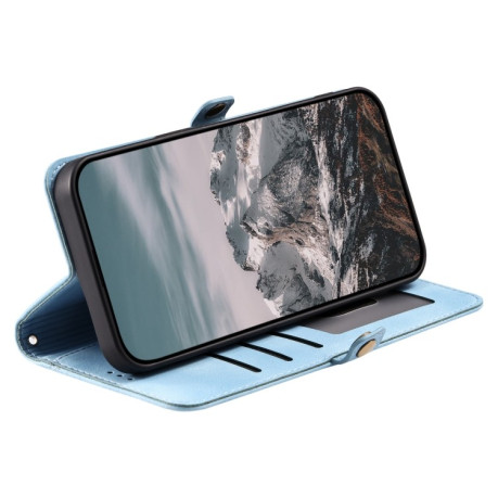 Чехол-книжка Totem Embossed Magnetic Leather для Motorola Moto G75 5G - синий
