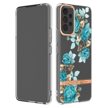 Протиударний чохол Flowers and Plants гібрид твердого та м'якого матеріалу для Samsung Galaxy A53 5G - Blue Rose