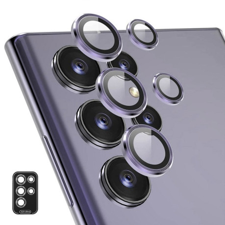 Защитное стекло на камеру ENKAY Aluminium для Samsung Galaxy S25 Ultra 5G - фиолетовое