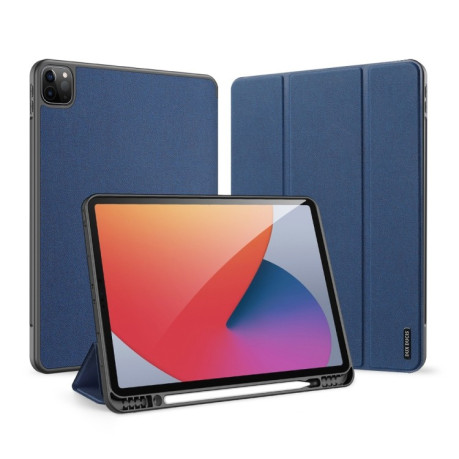 Противоударный чехол-книжка DUX DUCIS DOMO Series на iPad Pro 12.9(2021) - синий