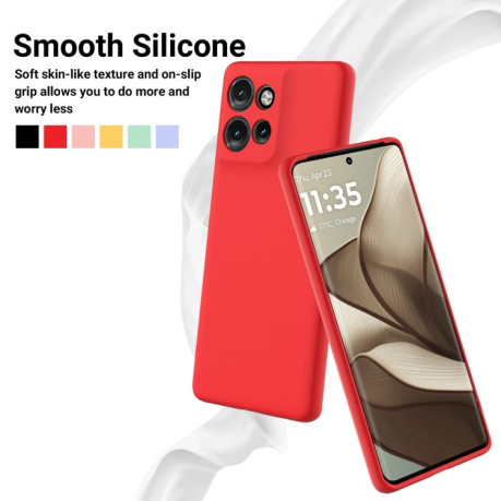 Силиконовый чехол Solid Color Liquid Silicone на Motorola Edge 50 Neo / Moto S50 - красный