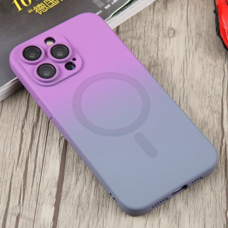 Противоударный чехол Liquid Silicone Full (Magsafe) для iPhone 15 Pro Max - фиолетовый