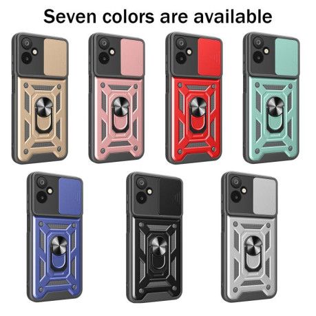 Противоударный чехол Sliding Camshield для Samsung Galaxy M06 5G / F06 5G - зеленый