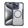 Ударозахисний чохол Carbon Fiber Texture MagSafe Translucent на iPhone 16 Pro Max - синій