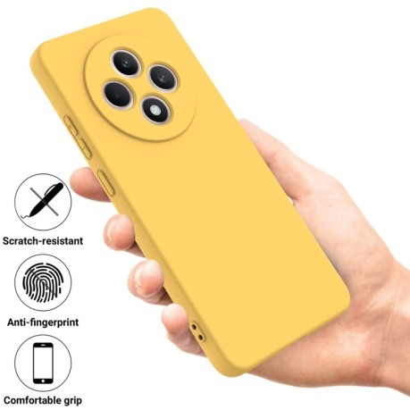 Силіконовий чохол Solid Color Liquid Silicone на OPPO Reno12 F/12 FS - жовтий