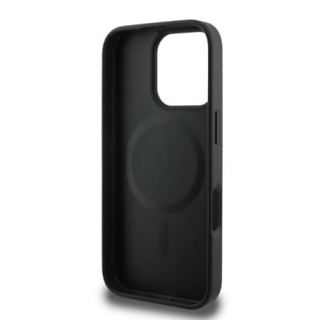 Оригінальний чохол Guess 4G Printed Stripes MagSafe для iPhone 16 Pro - black