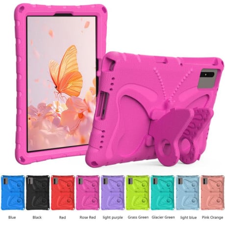 Противоударный чехол Butterfly Bracket EVA для Xiaomi Redmi Pad 2 /SE 11 2025 - пурпурно-красный