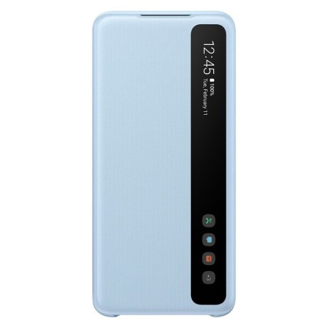 Оригинальный чехол-книжка  Samsung Clear View Standing Cover для Samsung Galaxy S20 blue (EF-ZG980CLEGEU)