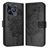 Чехол-книжка Embossed Butterfly для Realme Note 50 4G Global / C51 4G - черный
