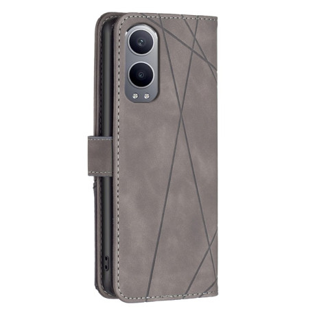 Чохол-книжка Rhombus Texture для OnePlus Nord CE4 Lite -чорний - сірий