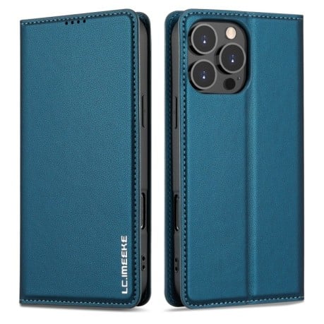 Чохол-книжка LCIMEEKE LC-001 Series для iPhone 16 Pro - синій
