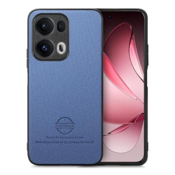 Чехол Twill Fabric Leather Skin Back для OPPO Reno13 Pro Global - синий