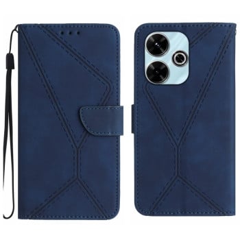 Чехол-книжка Stitching Embossed Leather для  Xiaomi Redmi 13 4G - синий