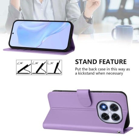 Чохол-книжка Skin Feel S-type для Xiaomi Redmi Note 14 Pro 5G/Poco X7 - фіолетовий