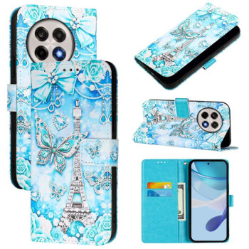 Чохол-книжка Colored Drawing Pattern Plain Weave Leather для OnePlus 13R / Ace 5 / 5 Pro - Butterfly