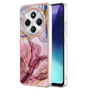 Противоударный чехол Electroplating IMD для Xiaomi Redmi 14C 4G/Poco C75/Redmi A4 5G - Rose Red