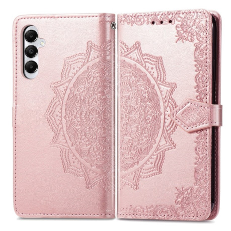 Чехол-книжка Mandala Embossing Pattern на Samsung Galaxy A05s - розовое золото