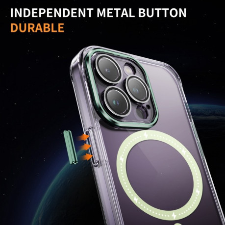 Чехол Clear Case MagSafe Simple Magnetiс для iPhone 15 Pro - зеленый