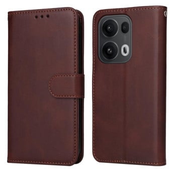 Чоловіча книжка Classic Calf Texture Flip Leather на OPPO Reno13 Pro Global - коричневий