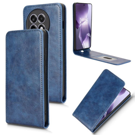 Фліп-чохол Magnetic Vertical Flip Leather для OnePlus 13R/Ace 5/Ace 5 Pro - синій