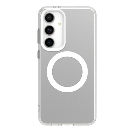 Противоударный чехол MagSafe Holder PC Hybrid для Samsung Galaxy S24 FE 5G - белый
