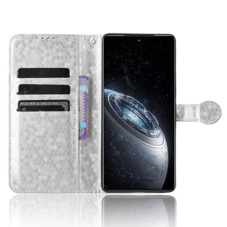 Чехол-книжка Honeycomb Dot для Infinix GT 20 Pro - серебристый
