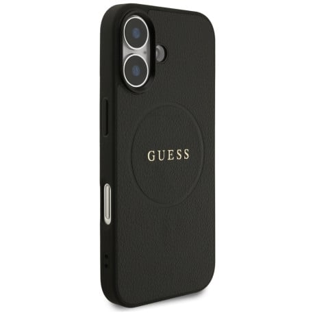 Оригінальний чохол Guess Grained Ring з MagSafe на iPhone 17 - black