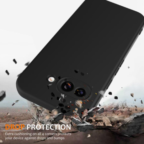 Силиконовый чехол Shockproof Silicone Magsafe для Google Pixel 9a - черный