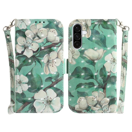 Чехол-книжка 3D Colored Horizontal Flip Leather для Samsung Galaxy A36 5G / A56 5G - Flower