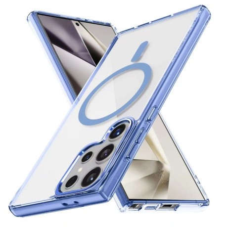 Протиударний чохол Ice Texture MagSafe для Samsung Galaxy S24 FE 5G - синій