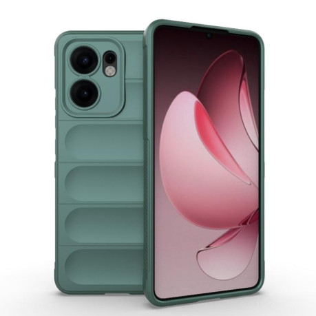 Силиконовый чехол Magic Flannel для OPPO Reno13 F/Reno13 FS- зеленый