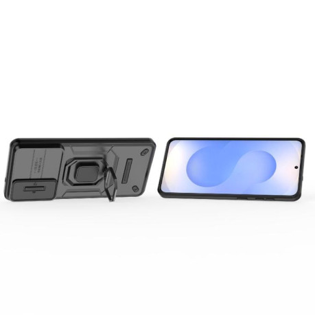 Противоударный чехол Sliding Camshield для Samsung Galaxy S25 Edge 5G - черный